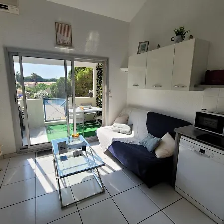 Lägenhet T1 Climatise Avec Terrasse & Acces Piscine Le Lavandou