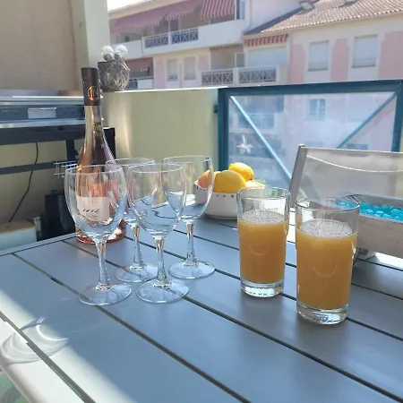T1 Climatise Avec Terrasse & Acces Piscine Lägenhet *